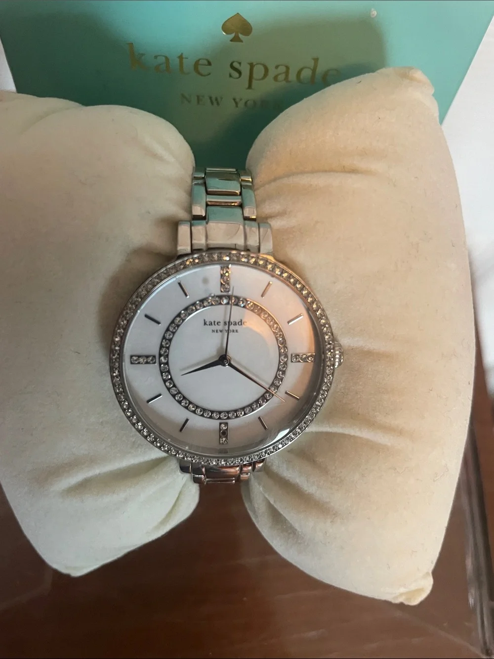 kate spade Silver Crystal-Accent Women's Watch - new in box with tag
